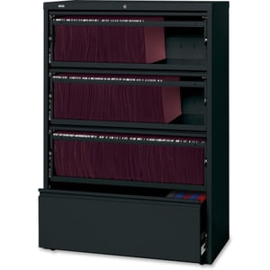Lorell Lateral File RCD 4-Drawer 36"x18-5/8"x52-1/2" Black 43511