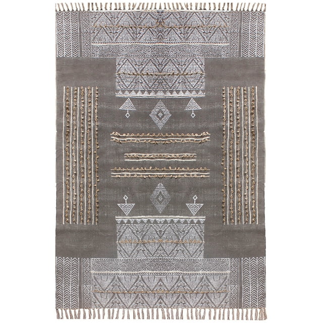 Casavani Gray Living Room Rug Garden Area Carpet Rectangle Floor Kilim 9x15 Feet