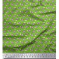 thumbnail image 1 of Soimoi Green Rayon Crepe Fabric Tortoise Ocean Fabric Prints By Yard 46 Inch Wide, 1 of 3