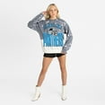 thumbnail image 3 of Women's Gameday Couture  Gray Carolina Panthers Arch Rivals Faded Wash Sweatshirt, 3 of 7