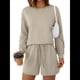 thumbnail image 2 of Conjunto de Pijama Deportivo Informal de Dos Piezas para Mujer con Bolsillos, Ropa de Moda de Otoño Albaricoque L, 2 of 5