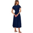 thumbnail image 6 of Summer Dresses for Women 2025 Midi Maxi Dress Elegant Classy Ruffle Sleeve Tie Back Scoop Neck, 6 of 8