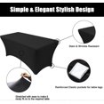 thumbnail image 3 of Stretchable Tablecloths 6ft For Rectangle Tables With Open Back, Fitted Spandex Rectangular Patio Table Covers, 3 of 5
