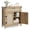 Wood Color, variant on Kojooin 29.9-Inch Small Rattan Storage Sideboard, Kitchen/Coffee Bar Sideboard, with Drawers and Cabinet Doors, Bohemian Farmhouse Style, with Adjustable Shelves and Handles, Suitable for Living Room