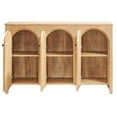 thumbnail image 5 of Appia 3-Door Arched Door Sideboard Storage Cabinet in Oak, 5 of 9