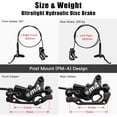 thumbnail image 4 of ZTZ 4-Piston Mountain Bike Hydraulic Brake Set, Front 850mm and Rear 1600mm Hydraulic Disc Brake Kit with PM/is Adapter, Fits for eBike, MTB and BMX (Left Rear), 4 of 8