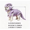 thumbnail image 3 of Halloween Dinosaur Skeleton Dog , Plush Pet Dino Cosplay Outfit with Headpiece, Cute Fancy Dress for Small Medium Dogs, for Halloween Party Holiday Photo Props, 3 of 6