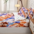 thumbnail image 5 of Homewish Watercolor Pet Dog Zipper Twin Comforter Sets with Fitted Sheet and 2 Pillowcases,Kawaii Animal Zipper Bedding Set,Pink Purple,Polkadot Reversible,4pcs, 5 of 8