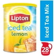 Lipton Iced Tea Mix Black Tea, Lemon, Caffeinated Makes 28 Quarts, 72 oz Can