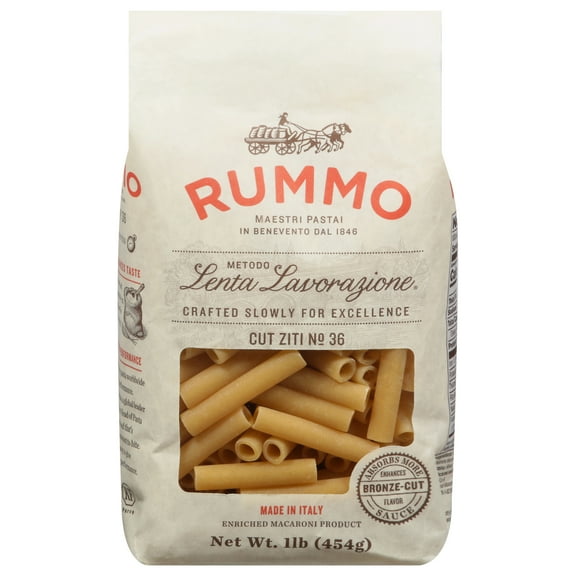 Rummo Cut Ziti Pasta 1lb,Paper Bag Shelf Stable