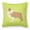 Green, variant on Red Border Collie Checkerboard Green Fabric Decorative Pillow