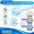 thumbnail image 3 of QILERR Tringle à Rideau de Douche à Tension à Ressort 28 à 48 Pouces 6 Pcs Blanche, Facile à Utiliser Tringles à Rideaux Légères pour Fenêtres, Tringles à Ressort d'Extension Ajustables pour Fenêtres, Cuisine, Salle de Bain, Armoire, Garde-Robe, 3 of 8