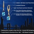 thumbnail image 2 of Gem Stone King 18K Yellow Gold Plated Silver Swiss Blue Topaz and Blue Sapphire Dangle Earrings for Women with Lab Grown Diamond (5.23 Cttw, Oval 9X7MM), 2 of 6