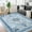 Blue, variant on FairOnly 2'x6' Grey Boho Runner Rugs for Hallway Machine Washable Non Slip Vintage Distressed Entryway Rug Runner Rugs for Laundry Kitchen