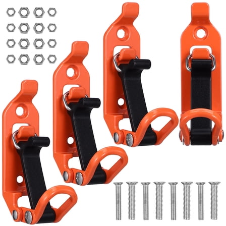 TEHAUX Zinc Alloy Gear Orange Shovel Mount for Home Use 4Pcs