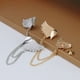 thumbnail image 3 of Pin de solapa para hombre, par de alas doradas con colgante, collar de cadena, broche para traje, accesorios para hombre, 2 piezas, 3 of 4
