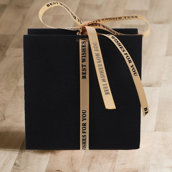 HONMEET 1Set Black Paper Magnetic Closure Square present Packaging Box for Wedding Party Favors 12.5x12.5x5.3in