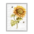 thumbnail image 4 of Stupell Industries Rustic Sunflower Floral Roaming Honey Bee Insect Gray Framed by Patricia Pinto, 4 of 5