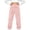 Pink, variant on FAIWAD Kids Plush Pants Elastic Waist Solid Color Fleece Joggers Boys Girls Soft Warm Loungewear
