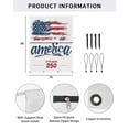 thumbnail image 2 of 4th of July RV Awning Sun Shade Screen 9'X7' 250th Anniversary Mesh Sunscreen Patriotic Star USA Flag Awning Shade Screen with Zipper UV Blocker Completed Kits Outdoor Canopy for RV Motorhome Camper, 2 of 7