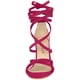 thumbnail image 3 of Sandalias de Tacón alto Stiletto Allegra K con Cordones Rosa caliente 41, 3 of 7