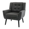 thumbnail image 3 of Hassch Modern Soft Linen Material Ergonomics Accent Chair Living Room Chair Bedroom Chair Home Chair, 3 of 9