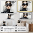 thumbnail image 4 of Designart "Futuristic Fashion in Black and Grey II" Fashion Framed Wall Art Decor - Glam Black Dior Bedroom Framed Canvas Wall Art, 4 of 6
