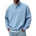 thumbnail image 2 of Awdenio Men's Sweatshirt Big and Tall Waffle Shirt Oversized Button Down Pullover Comfy Clothes, 2 of 6