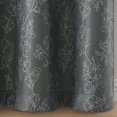 thumbnail image 5 of VCNY Home Carmen Charcoal Grey Floral Rod Pocket Blackout Curtain Panel, 52" x 84", 5 of 5