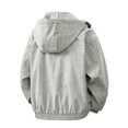 thumbnail image 4 of FYEGRE Men's Casual Hooded Zipper Jacket Lightweight Windbreaker Pullover Outdoor Sporty Wear With Pockets For Daily Comfort Grey XXXXL, 4 of 4
