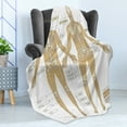 thumbnail image 4 of Human Anatomy Soft Flannel Fleece Blanket, Diagram of Skeleton System Titled Main Parts of Body Joints Picture Education, Cozy Plush for Indoor and Outdoor Use, 50" x 60", White Tan, by Ambesonne, 4 of 5