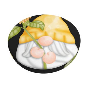 Easygdp Sunflower Gnomes5 Print Easy To Install Bar Stool Covers&Stool Covers Round&Elastic Stool Cover, Barstool Covers,Washable&Bottom With Elastic Edge-13 inch