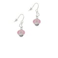 thumbnail image 2 of Pink Faceted Glass Spinner Heart French Earrings, 2 of 4
