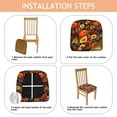 thumbnail image 4 of Pioneer Flower Seat Covers for Dining Room Chairs Set Of 4,Stretch Printed Washable Chair Seat Cover with Elastic Ties and Button,Removable Waterproof Couch Cushion Covers, 4 of 6