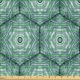 thumbnail image 2 of Ambesonne Abstract Fabric by the Yard Microfiber, Growth Rings Circles, 10 Yards, Dark Teal and Pale Blue, 2 of 2