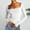 012 White, variant on Womens Solid Color Soft Slim Fit T-Shirts Casual Long Sleeve Square Neck Lightweight Tunic Pullover Tops