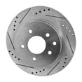 thumbnail image 2 of KarParts360 For Infiniti G35 2003 2004 2005 Brake Disc Driver OR Passenger Side | Rear | Single Piece | Natural Finish | Cross-Drilled And Slotted | Solid | 5 Lugs | Replacement For 31349, 900540, 2 of 4