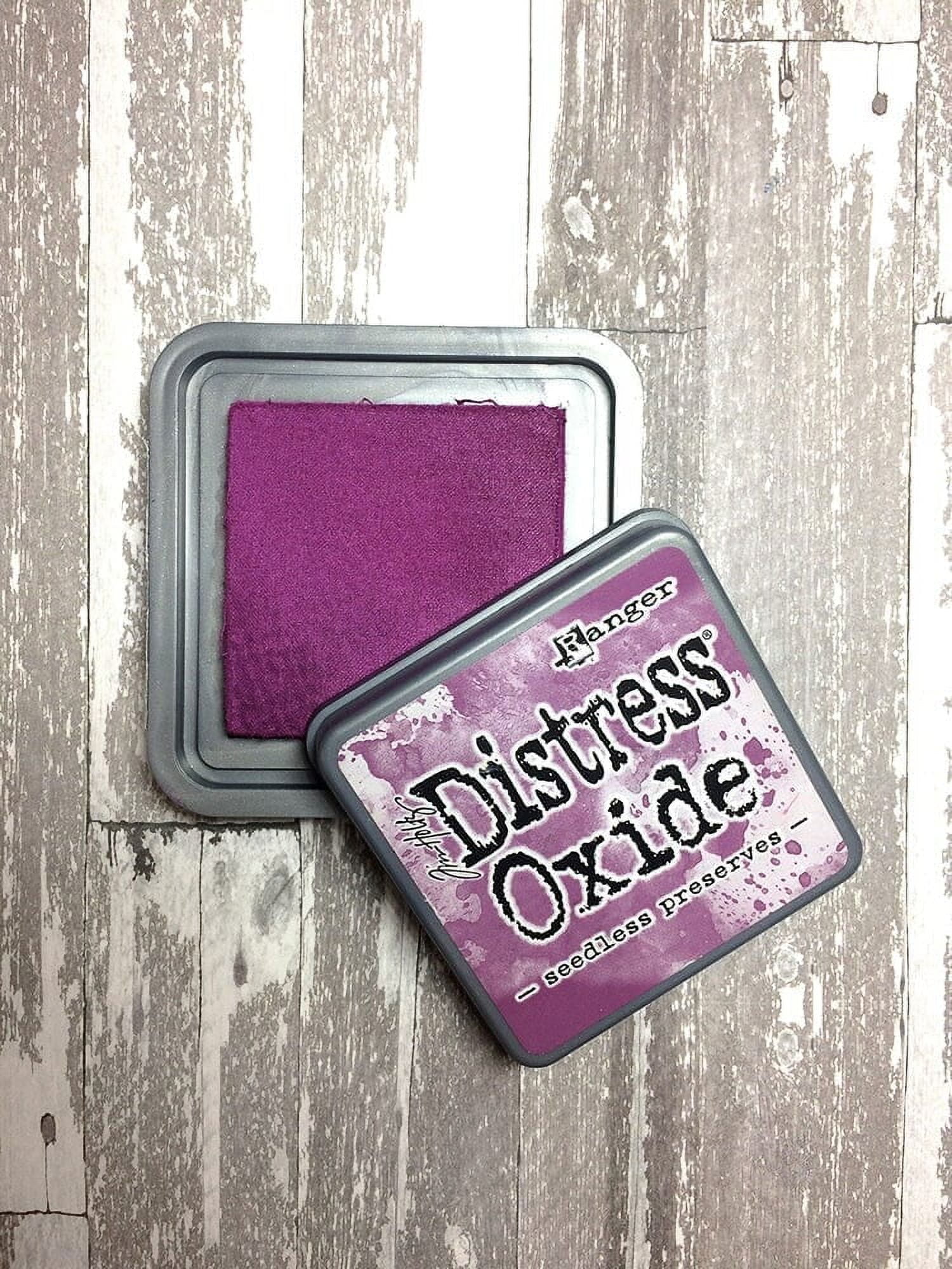 Tim Holtz Ranger Distress Oxide Ink Bundle - Four 3" x 3" Pads D : Seedless Preserves, Candied Apple, Pickled Raspberry, and Worn Lipstick