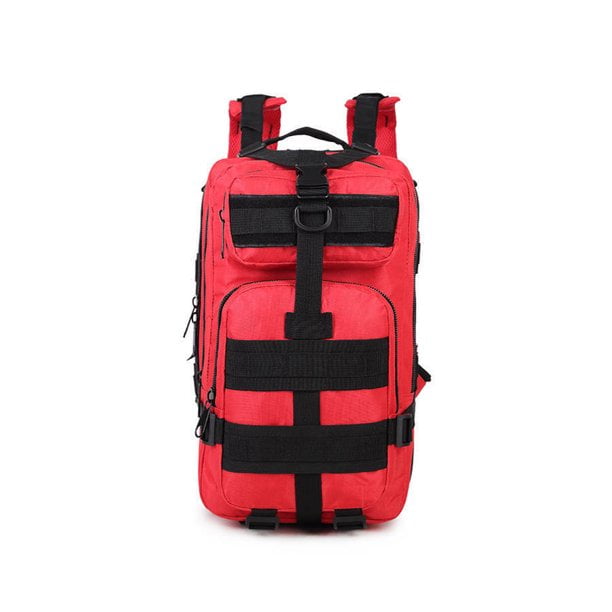 red tactical backpack