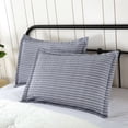 thumbnail image 5 of 2-Pack Gray Striped Long Pillowcases, Soft and Comfortable Bedding, Body Pillow Covers, 51x76cm, 5 of 8