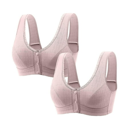 Weikingp Bras for Women  Womens Bra Sports Bras Front Snaps Seniors Wireless Beauty Back Full Coverage Comfor Easy Close Bras Bralettes for Women Plus Size Lingerie Clearance Blue S