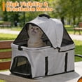 thumbnail image 3 of SuperDeal Folding Pet Stroller 3-in-1 Versatile Dog Jogger Stroller W/Detachable Carrier & Brakes for Small Dog Cat, Gray, 3 of 15