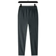 thumbnail image 5 of Busydd Men's Pants Plus Size Pants M-5XL Elastic Waist Drawstring Casual Pants Solid Color Baggy Sweatpants for Men Comfortable Ice Silk Workout Pants for Men with Zipper Pockets, 5 of 7