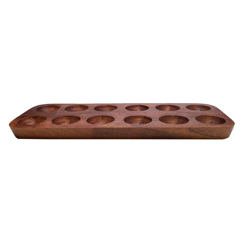 Wooden Egg Storage Rack Egg Tray Case Holder Deviled Egg Platter for Fridge