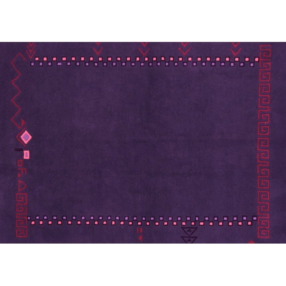 Ahgly Company Indoor Rectangle Abstract Pink Modern Area Rugs, 8' x 12'
