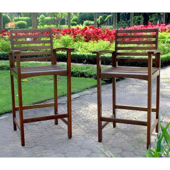 International Caravan Highland Acacia Maine Bar Stool (Set of 2)