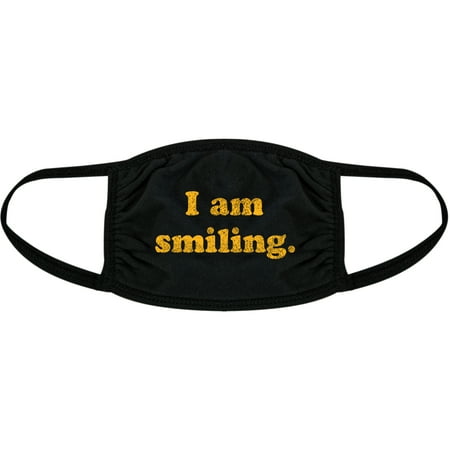 I Am Smiling Face Mask Funny Happy Face Novelty Graphic Nose And Mouth Covering