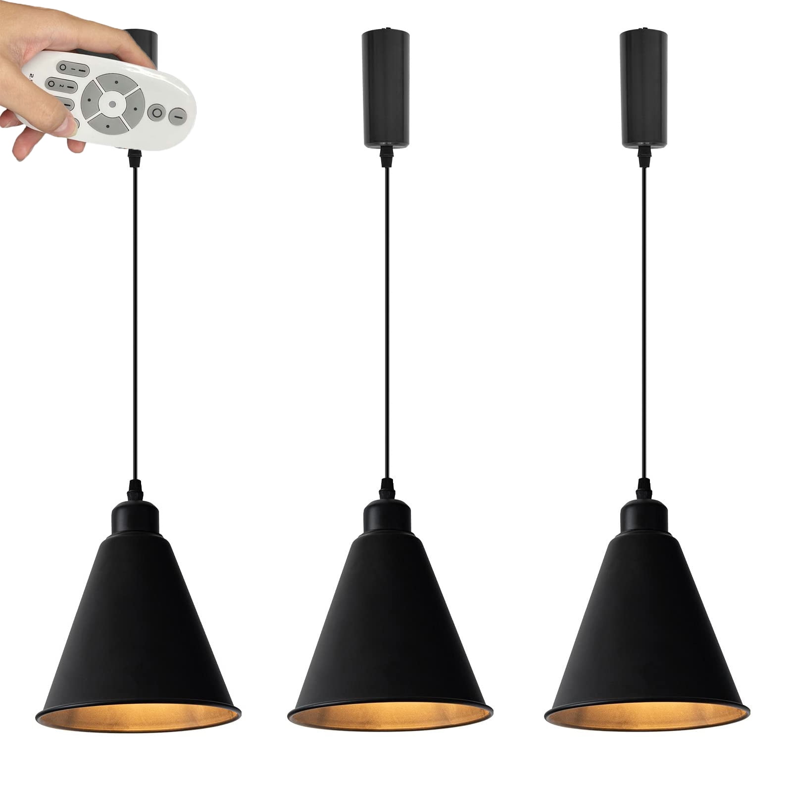 FSLiving HType Remote Control Pendant Light Industrial Track Light