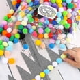 thumbnail image 3 of 300 piezas de pompones variados de 1 pulgada, bolas de pompones artesanales, pompones coloridos para manualidades creativas de bricolaje Decoraciones, Proyecto de manualidades para niños, 3 of 4