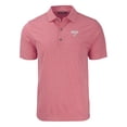 thumbnail image 2 of Men's Cutter & Buck  Heather Red SMU Mustangs Forge Eco Heathered Stripe Stretch Recycled Polo, 2 of 3